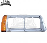 Freightliner FLD Headlight Bezel with Turn Signal Amber, Passenger Side