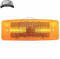 8 LED Rectangular Clearance/Marker Light - Amber LED/Amber Lens