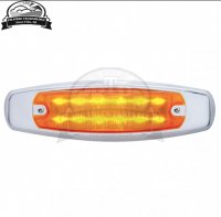 12 LED Rectangular Clearance/Marker Light - Amber LED/Amber Lens