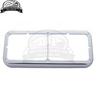 Chrome Dual 4" x 6" Headlight Bezel, No Visor